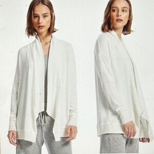 Michael Stars Cream Madison Brushed Jersey Size XS Open Cardigan